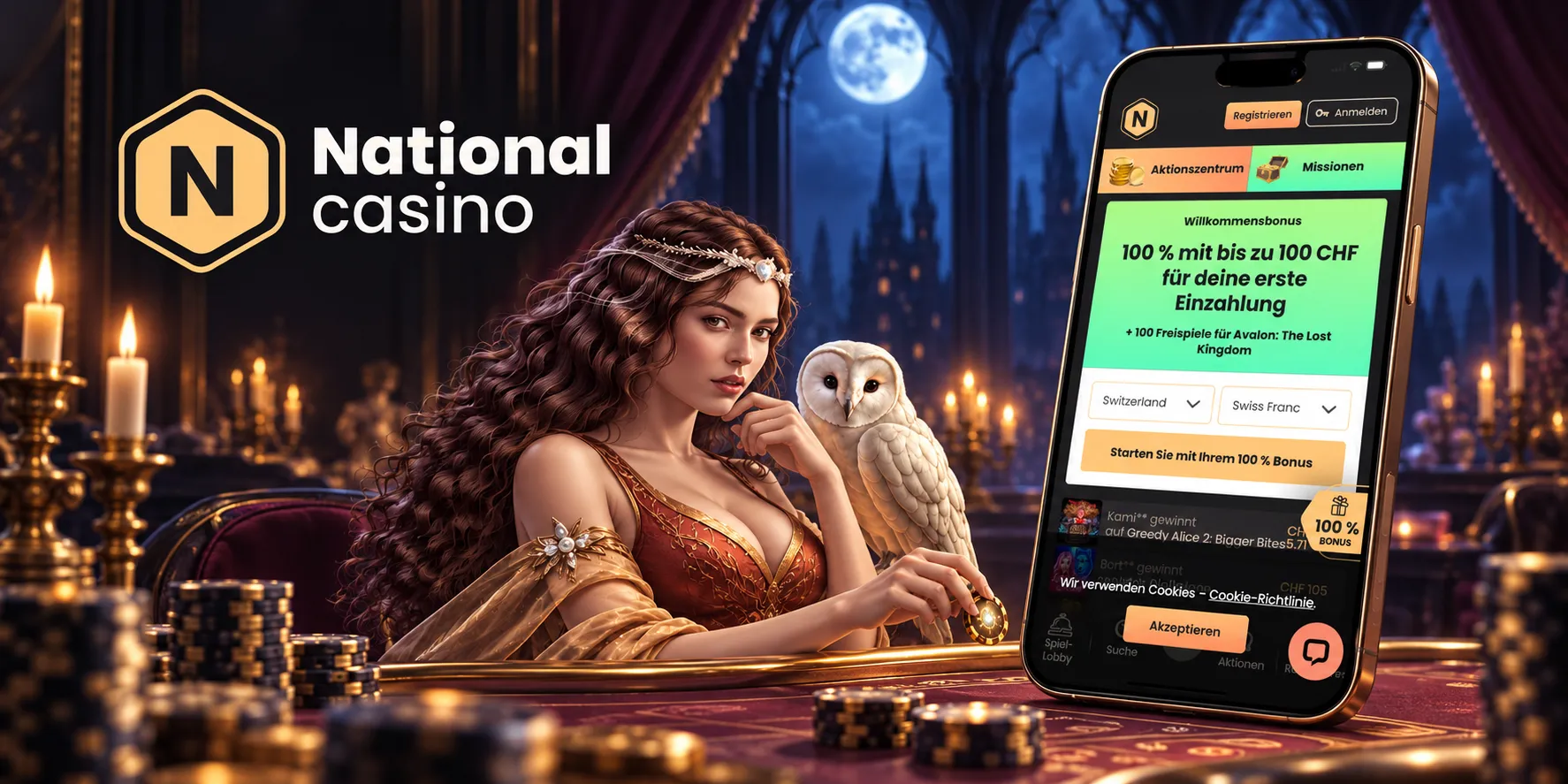 National Casino App Screenshot